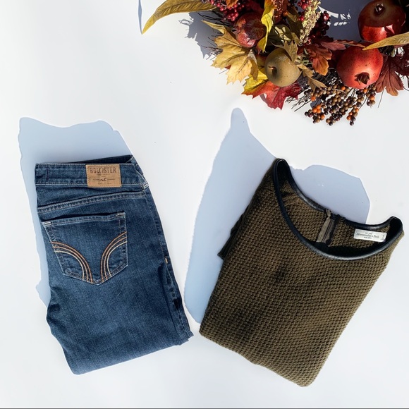 Abercrombie & Fitch Sweaters - Sweater + Jeans ABERCROMBIE & FITCH and HOLLISTER